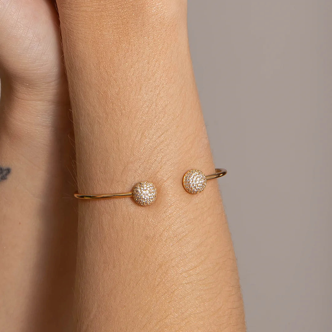 Bracelete Dourado Cravejado