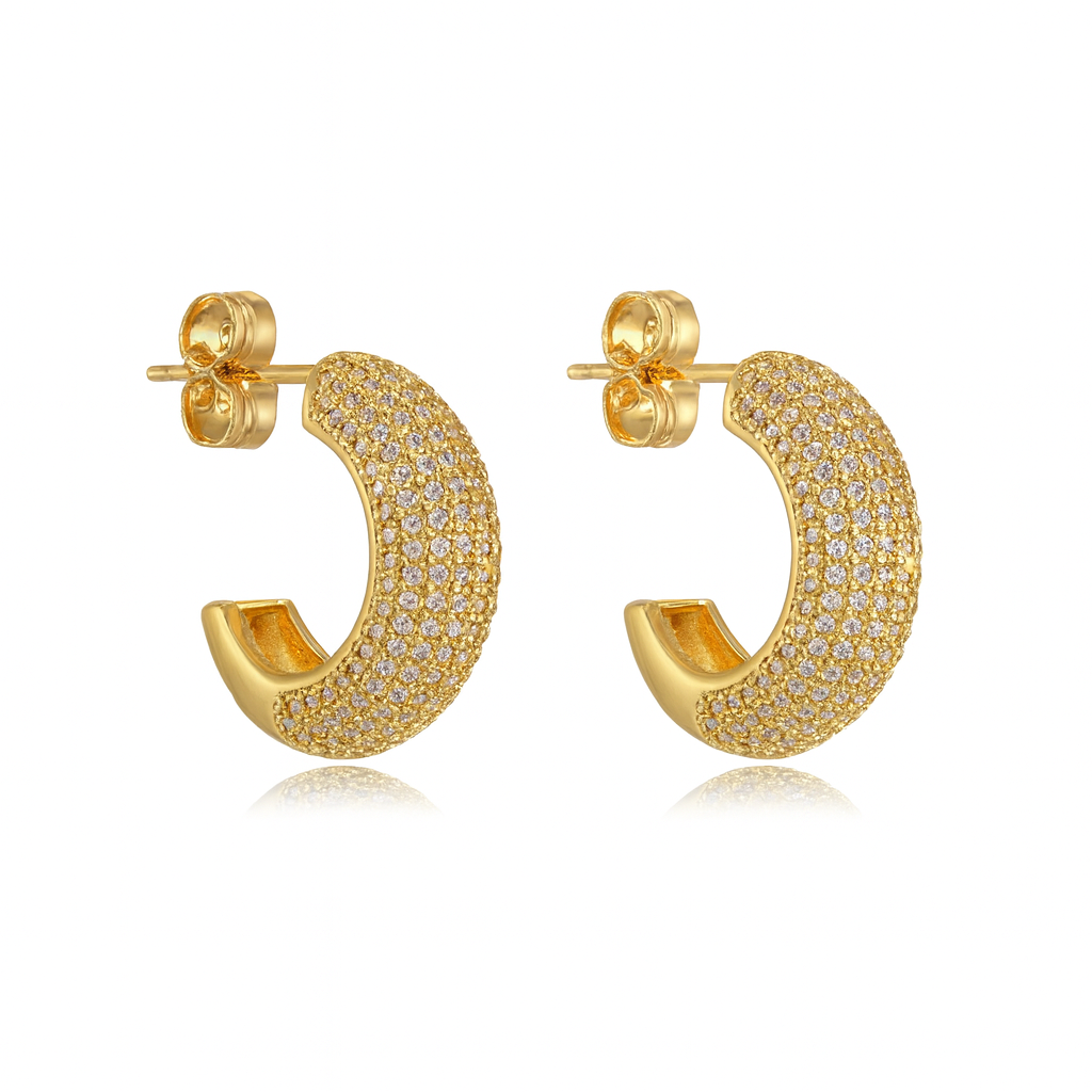 Brinco Argola Cravejado