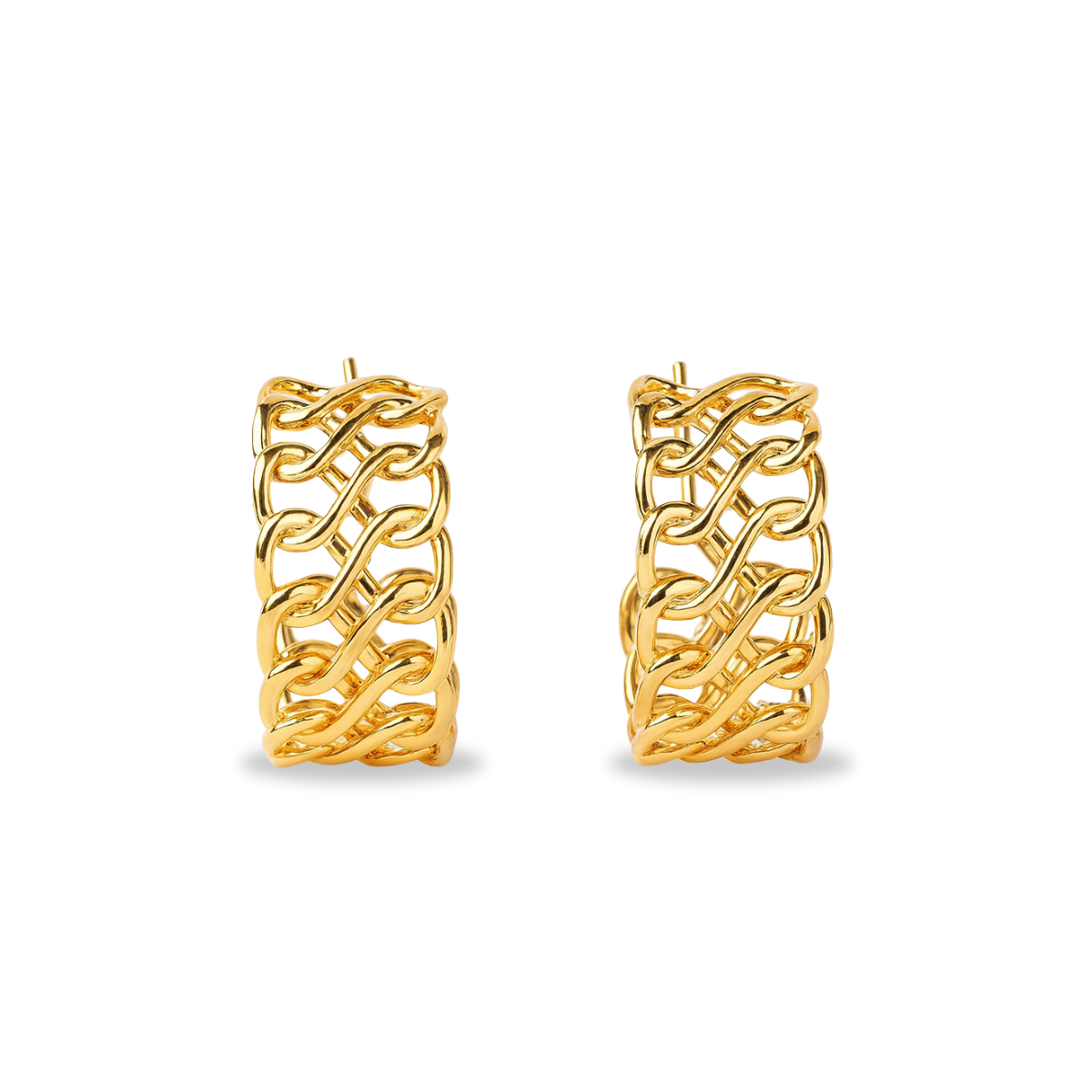 Brinco Argola Dourada Vazada