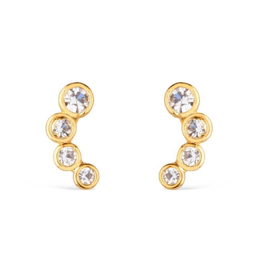 Brinco Ponto de Luz em Zircônia 4 Pedras