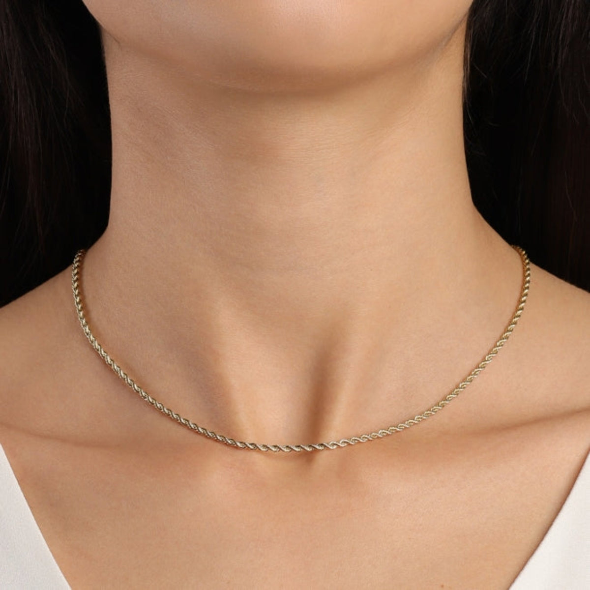 Colar Dourado Cordão Baiano