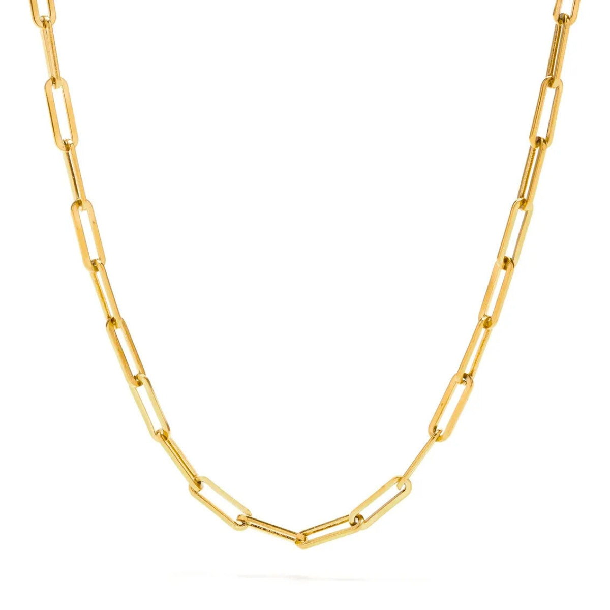 Colar Dourado Elos Banhado a Ouro