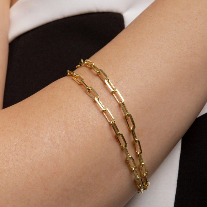 Pulseira Dourada Elos