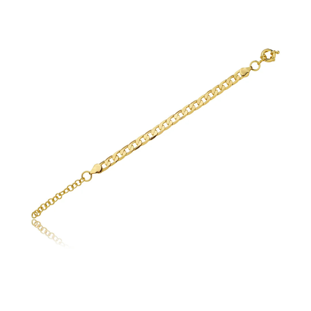Pulseira Dourada Feminina Elos