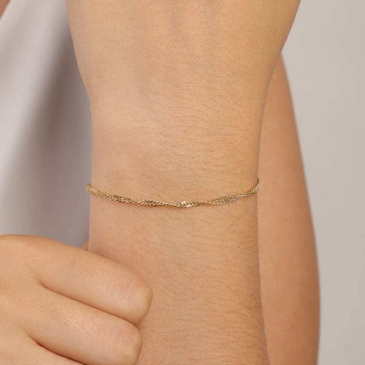 Pulseira Dourada Singapura