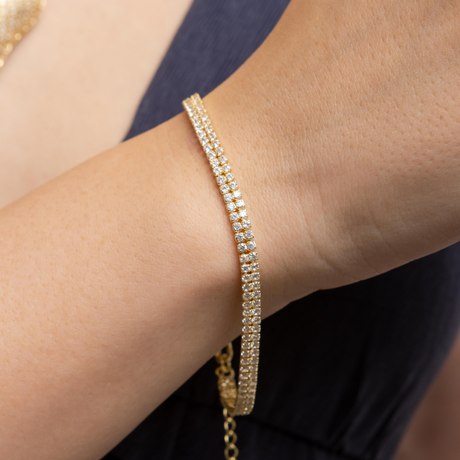 Pulseira Riviera Cravejada Duo