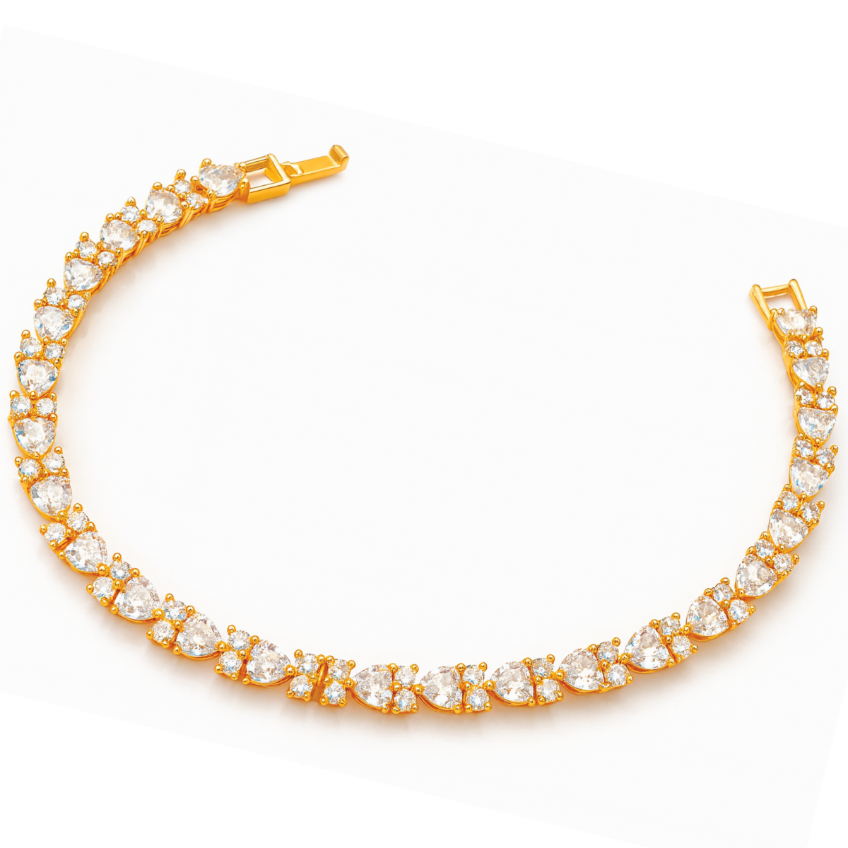 Pulseira de Coração Cravejada