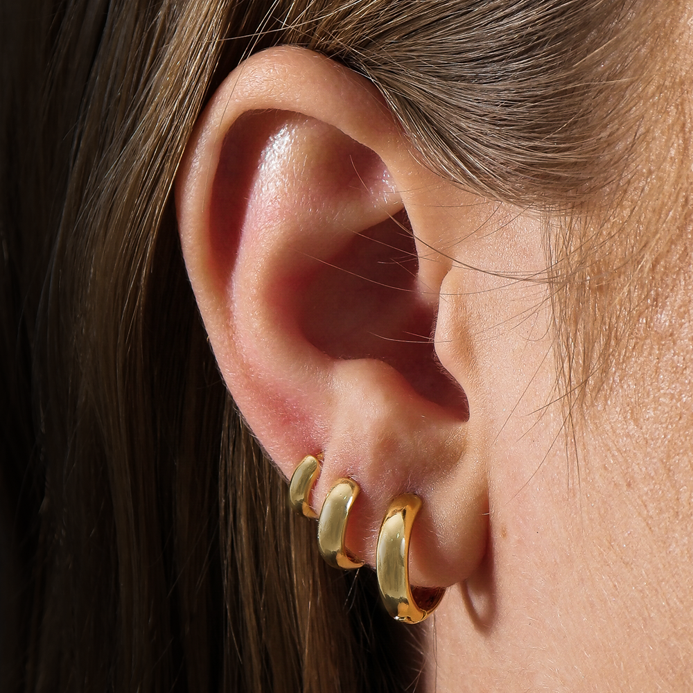 Trio de Brincos Argolinhas