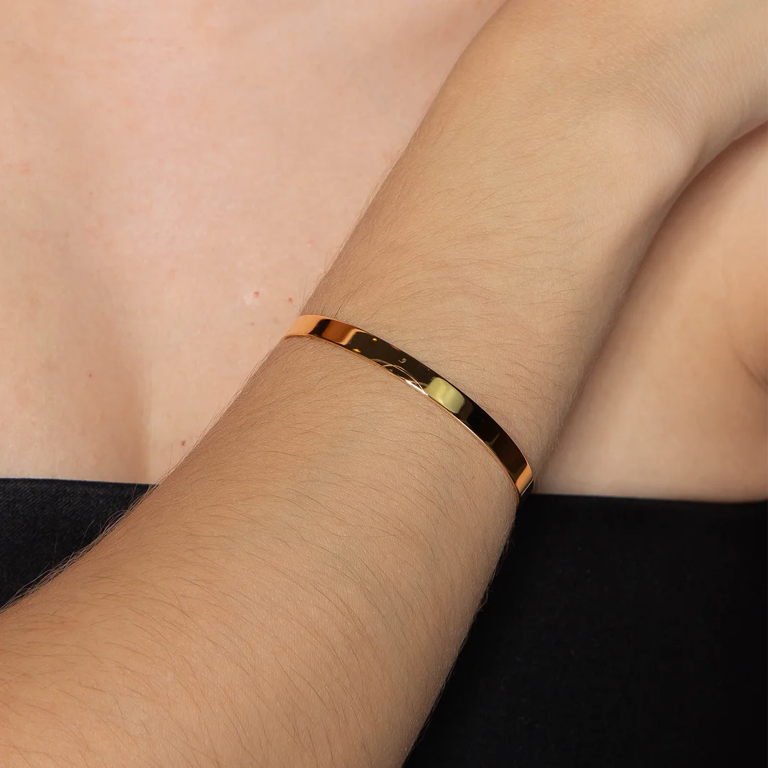 Bracelete Dourado Liso