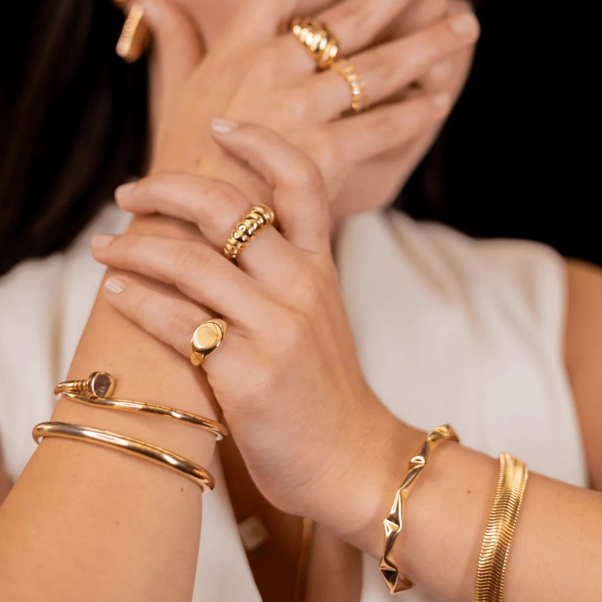 Bracelete Feminino Dourado 