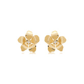 Brinco de Flor Dourado Cravejado