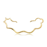 Colar Dourado Aro Ondulado