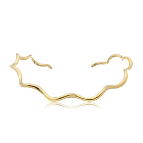 Colar Dourado Aro Ondulado