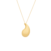 Colar Dourado Gota Curvada