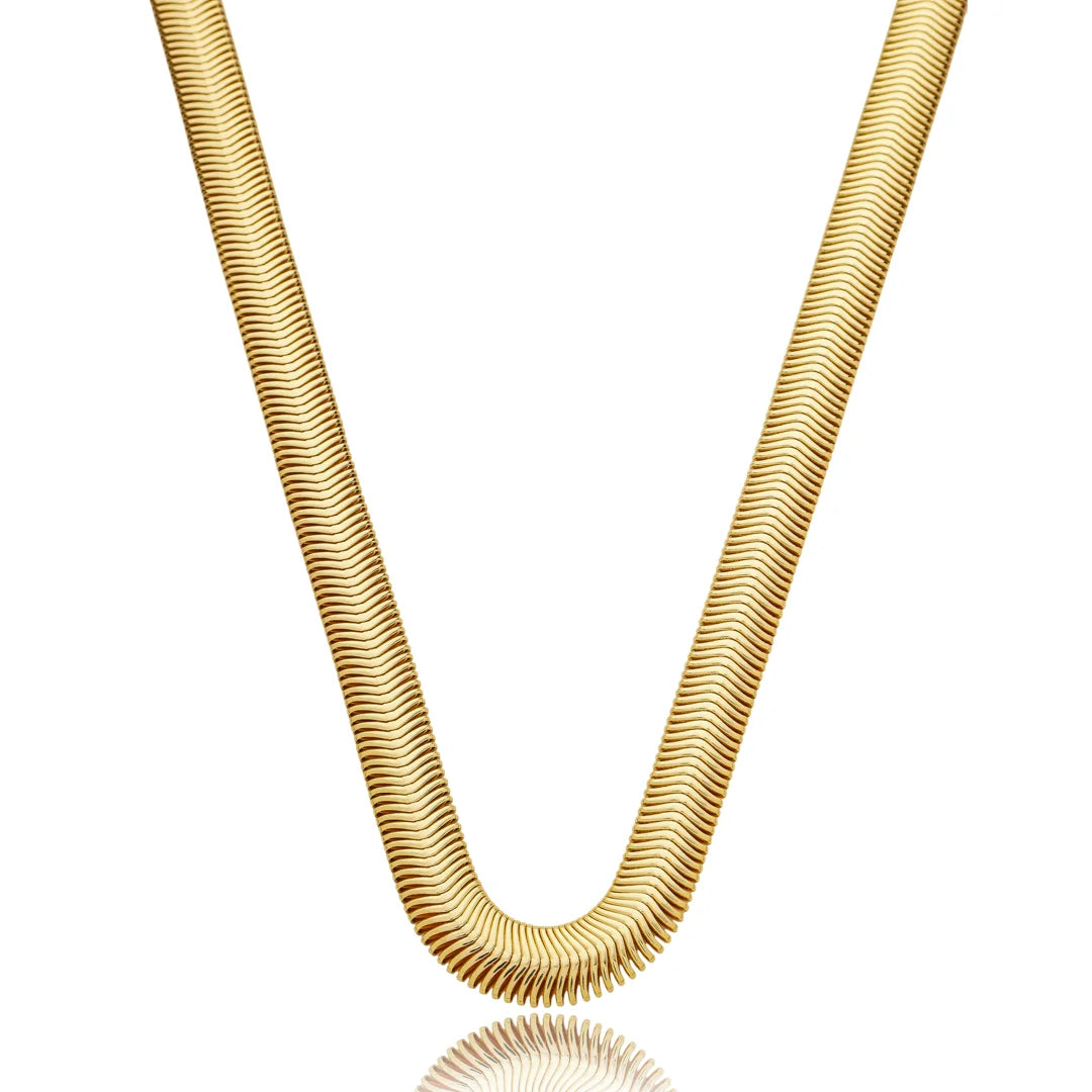 Colar Dourado Malha Lisa