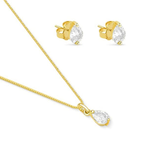 Conjunto Colar e Brinco Banhado