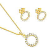 Conjunto de Colar e Brinco Banhado a Ouro