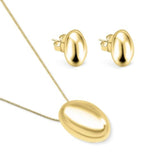 Conjunto de Colar e Brinco Dourado