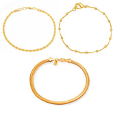 Mix de Pulseiras Douradas