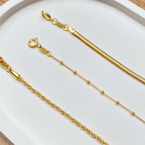 Mix de Pulseiras Douradas