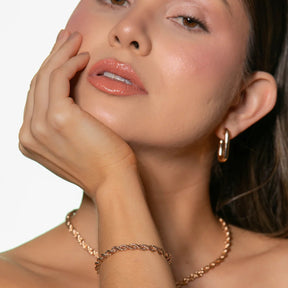 Pulseira Cordão Baiano Dourada 5mm