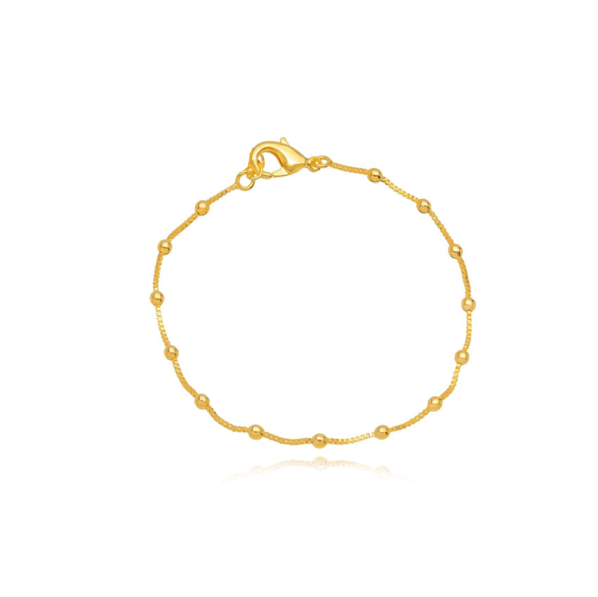 Pulseira Dourada Bolinha