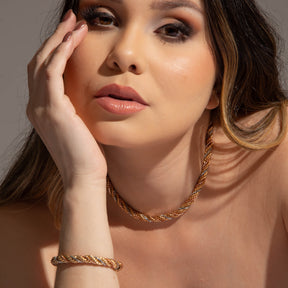 Pulseira Dourada Cordão Baiano