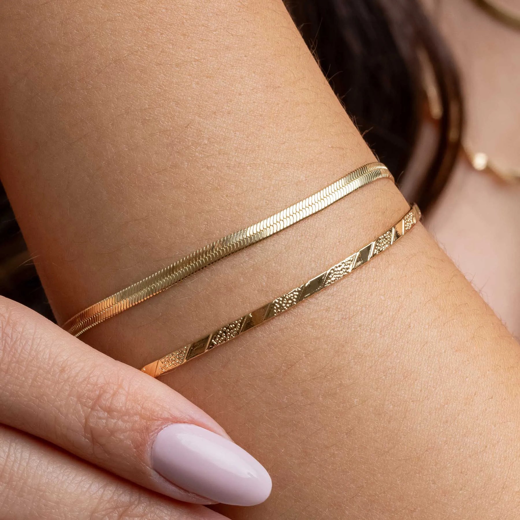 Pulseira Dourada Fita Lisa