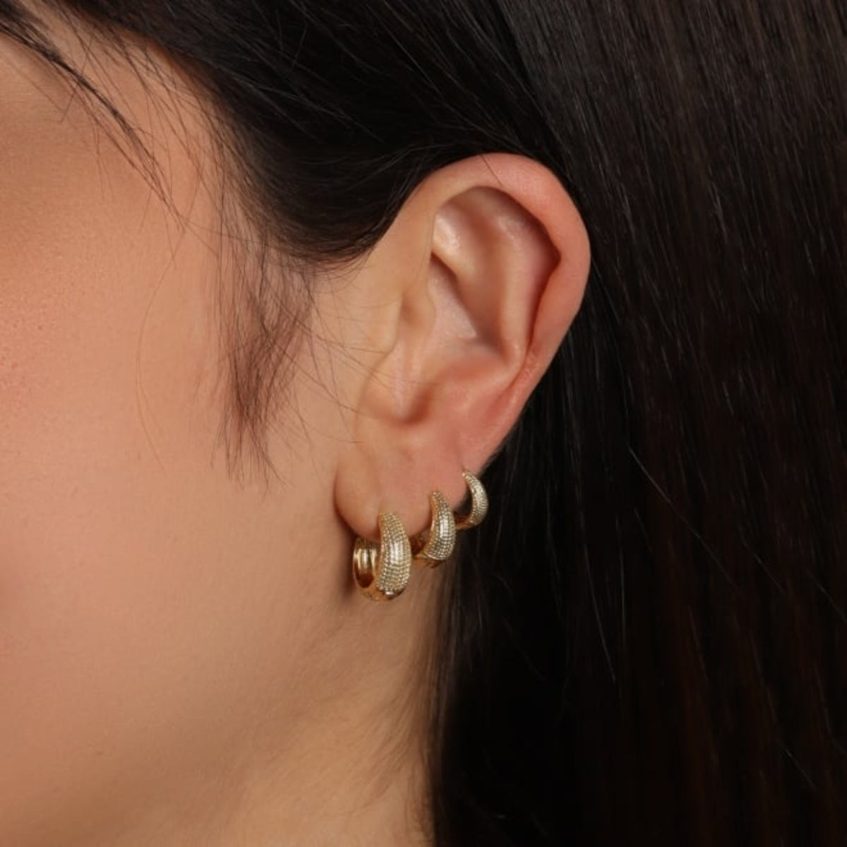 Trio de Brincos Argolas