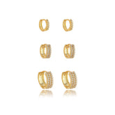 Trio de Argola Cravejado